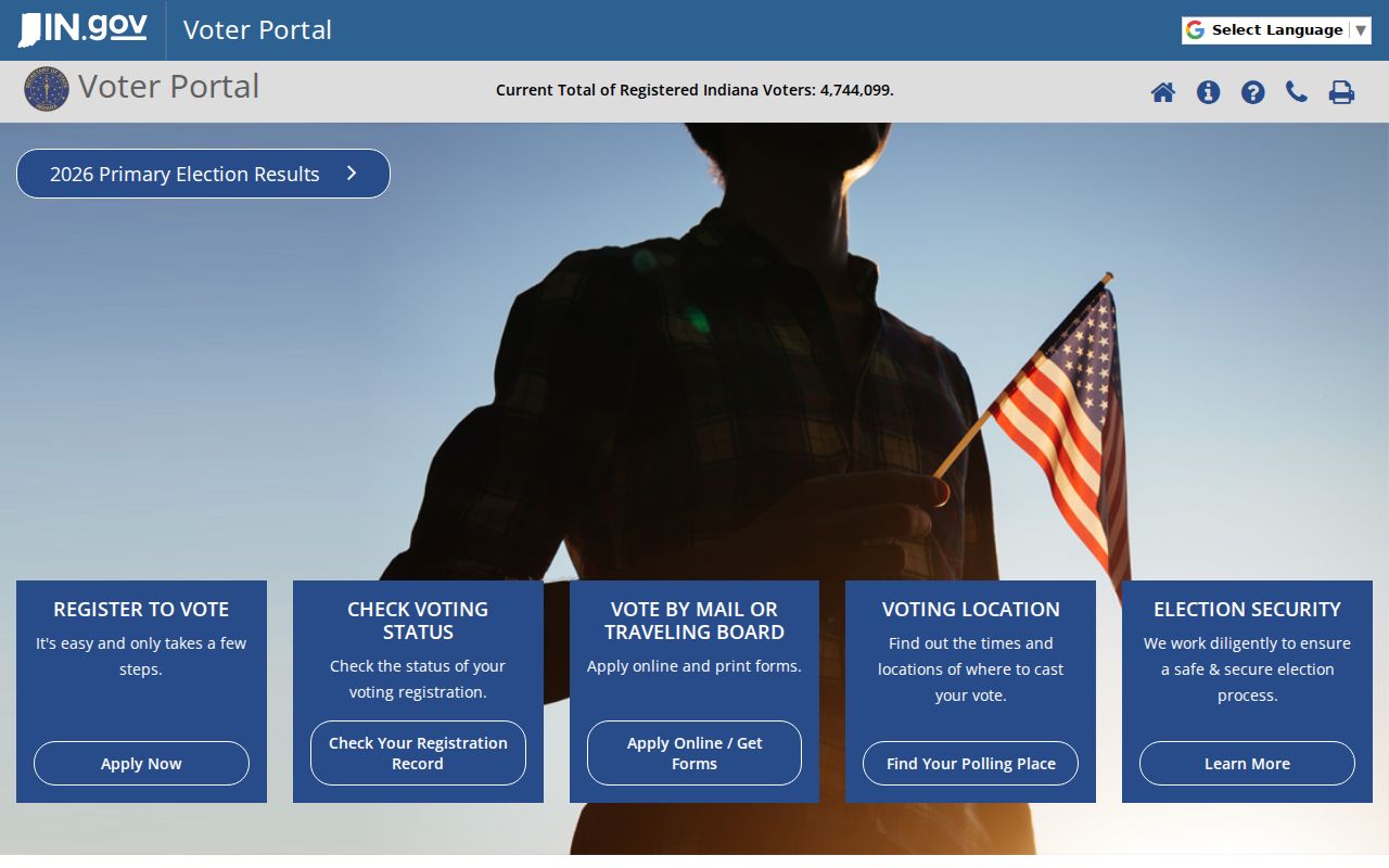 Indiana Voters registration lookup for a Greenfield resident